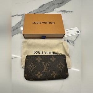 Louis Vuitton Brown Key Pouch Card Holder Coin Purse